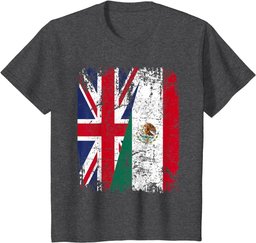 MEXICO Half BRITAIN UK Friendship Flag MEXICAN T-Shirt