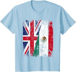 MEXICO Half BRITAIN UK Friendship Flag MEXICAN T-Shirt
