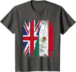 MEXICO Half BRITAIN UK Friendship Flag MEXICAN T-Shirt