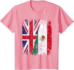 MEXICO Half BRITAIN UK Friendship Flag MEXICAN T-Shirt