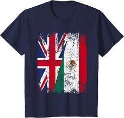 MEXICO Half BRITAIN UK Friendship Flag MEXICAN T-Shirt