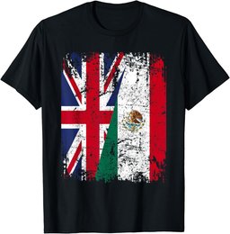 MEXICO Half BRITAIN UK Friendship Flag MEXICAN T-Shirt