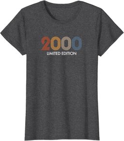 Retro 24 Years Vintage 2000 Limited Edition 24th Birthday T-Shirt