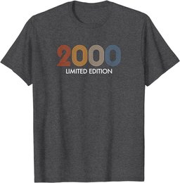 Retro 24 Years Vintage 2000 Limited Edition 24th Birthday T-Shirt