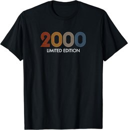 Retro 24 Years Vintage 2000 Limited Edition 24th Birthday T-Shirt
