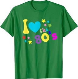 I love The 80's TShirt Funny 80s Party Costume Gift Top Tee T-Shirt