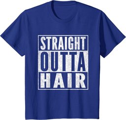 Mens Funny Bald Joke Straight Outta Hair Loss Baldness T-Shirt