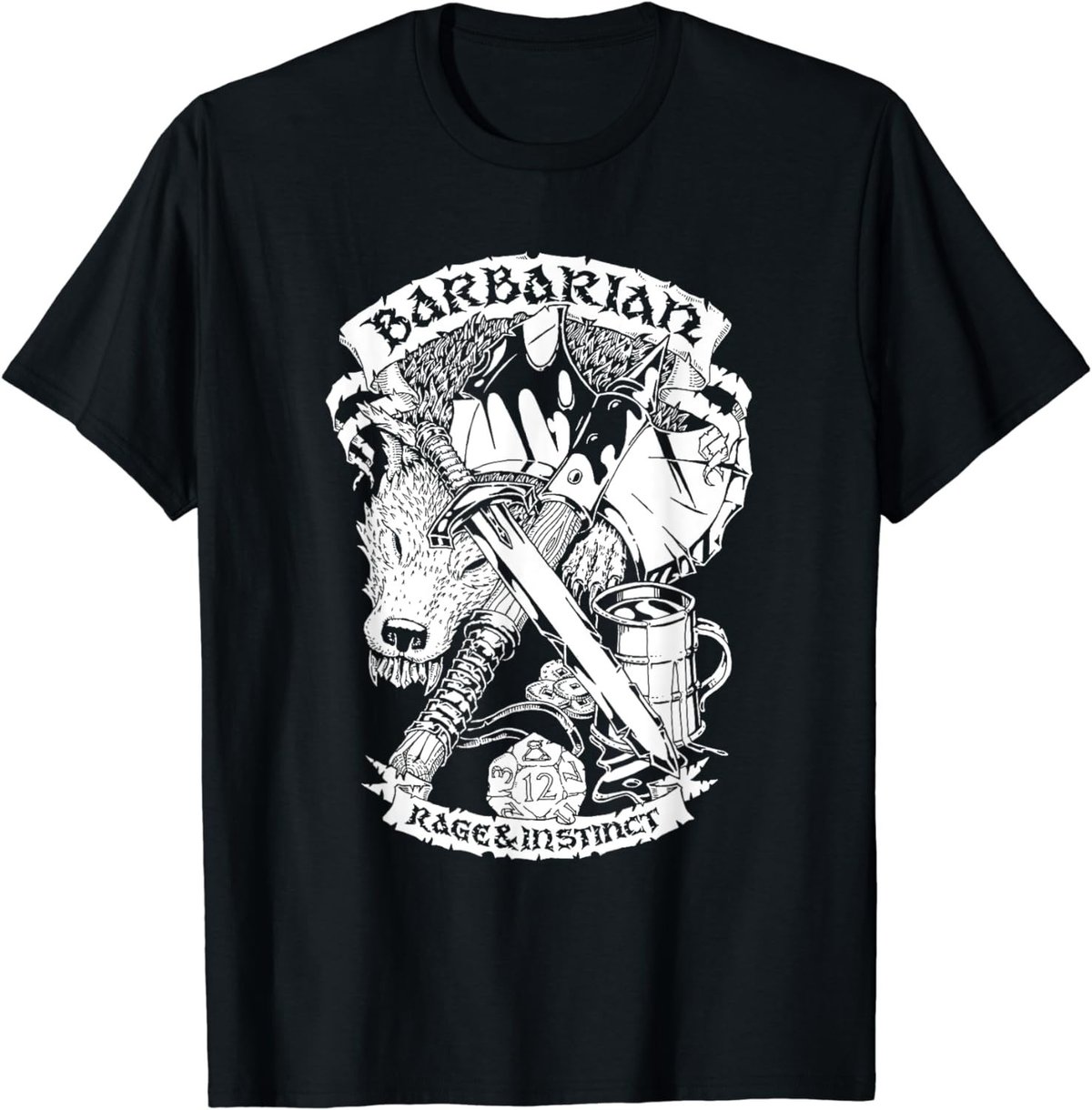 Fantasy Role-Playing Game (RPG) Barbarian T-Shirt