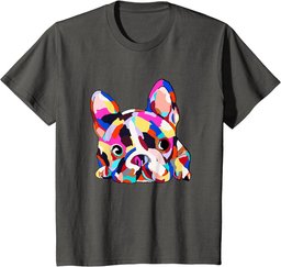 Geometric French Bulldog Dog, Boy Girl Funny T-Shirt
