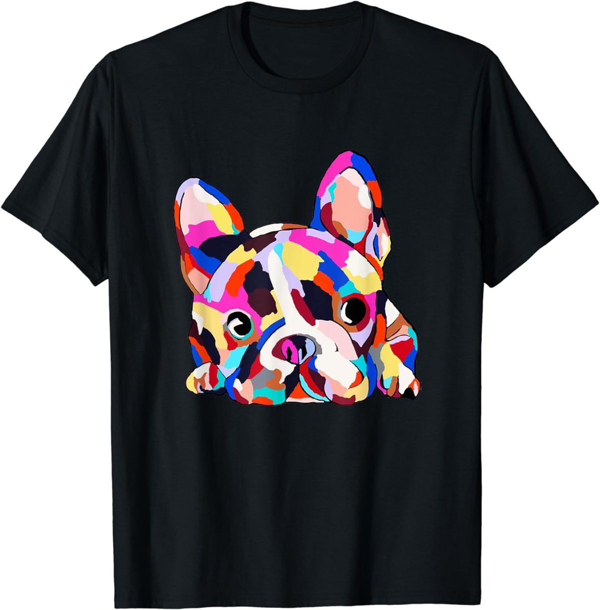 Geometric French Bulldog Dog, Boy Girl Funny T-Shirt
