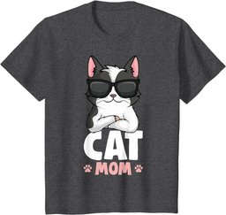 Cat Mom Kitty Women Girls T-Shirt