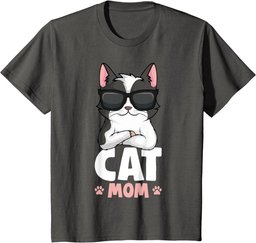 Cat Mom Kitty Women Girls T-Shirt