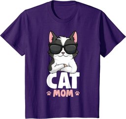 Cat Mom Kitty Women Girls T-Shirt