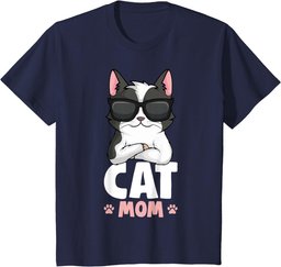 Cat Mom Kitty Women Girls T-Shirt