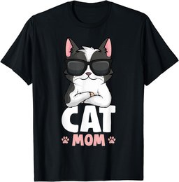 Cat Mom Kitty Women Girls T-Shirt
