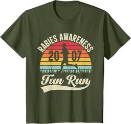 Rabies Awareness Fun Run Funny TV Comedy Running T-Shirt