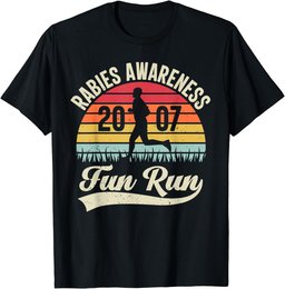 Rabies Awareness Fun Run Funny TV Comedy Running T-Shirt