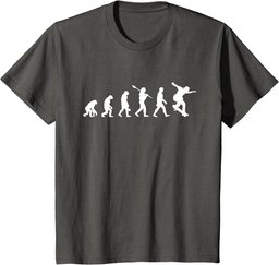 Funny Skateboard Skateboarding Shirt Evolution Of Man Fun T-Shirt
