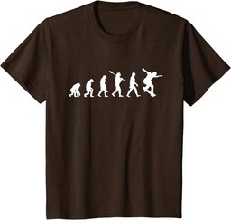 Funny Skateboard Skateboarding Shirt Evolution Of Man Fun T-Shirt
