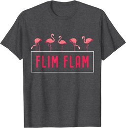 Flim Flam Cute 5 Flamingos Witty Humor Gift T-Shirt