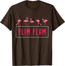 Flim Flam Cute 5 Flamingos Witty Humor Gift T-Shirt