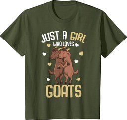 Just a Girl who loves Goats Farmers Goat Lover Kids Girls T-Shirt