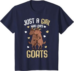 Just a Girl who loves Goats Farmers Goat Lover Kids Girls T-Shirt
