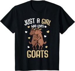 Just a Girl who loves Goats Farmers Goat Lover Kids Girls T-Shirt