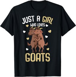 Just a Girl who loves Goats Farmers Goat Lover Kids Girls T-Shirt