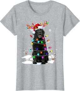 Black Labrador Retriever Christmas Dog Reindeer Santa Xmas T-Shirt