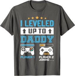 Vintage Leveled Up To Daddy Funny Promoted To Dad T-Shirt