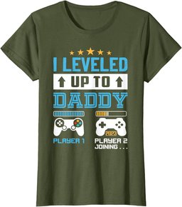 Vintage Leveled Up To Daddy Funny Promoted To Dad T-Shirt