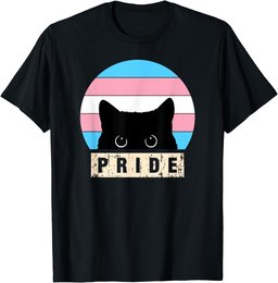 Transgender Cat Pride Transgender Flag Colors T-Shirt