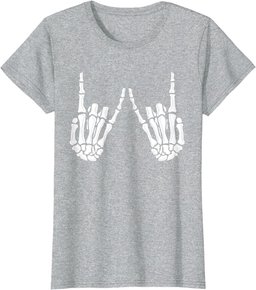 Skeleton Hand Gestures - Rock Skeleton Hands - Halloween T-Shirt