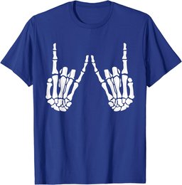 Skeleton Hand Gestures - Rock Skeleton Hands - Halloween T-Shirt