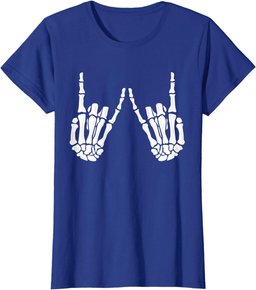 Skeleton Hand Gestures - Rock Skeleton Hands - Halloween T-Shirt