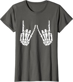 Skeleton Hand Gestures - Rock Skeleton Hands - Halloween T-Shirt