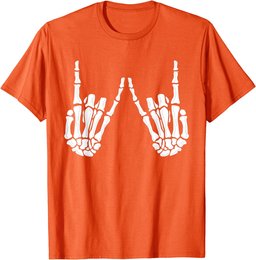 Skeleton Hand Gestures - Rock Skeleton Hands - Halloween T-Shirt
