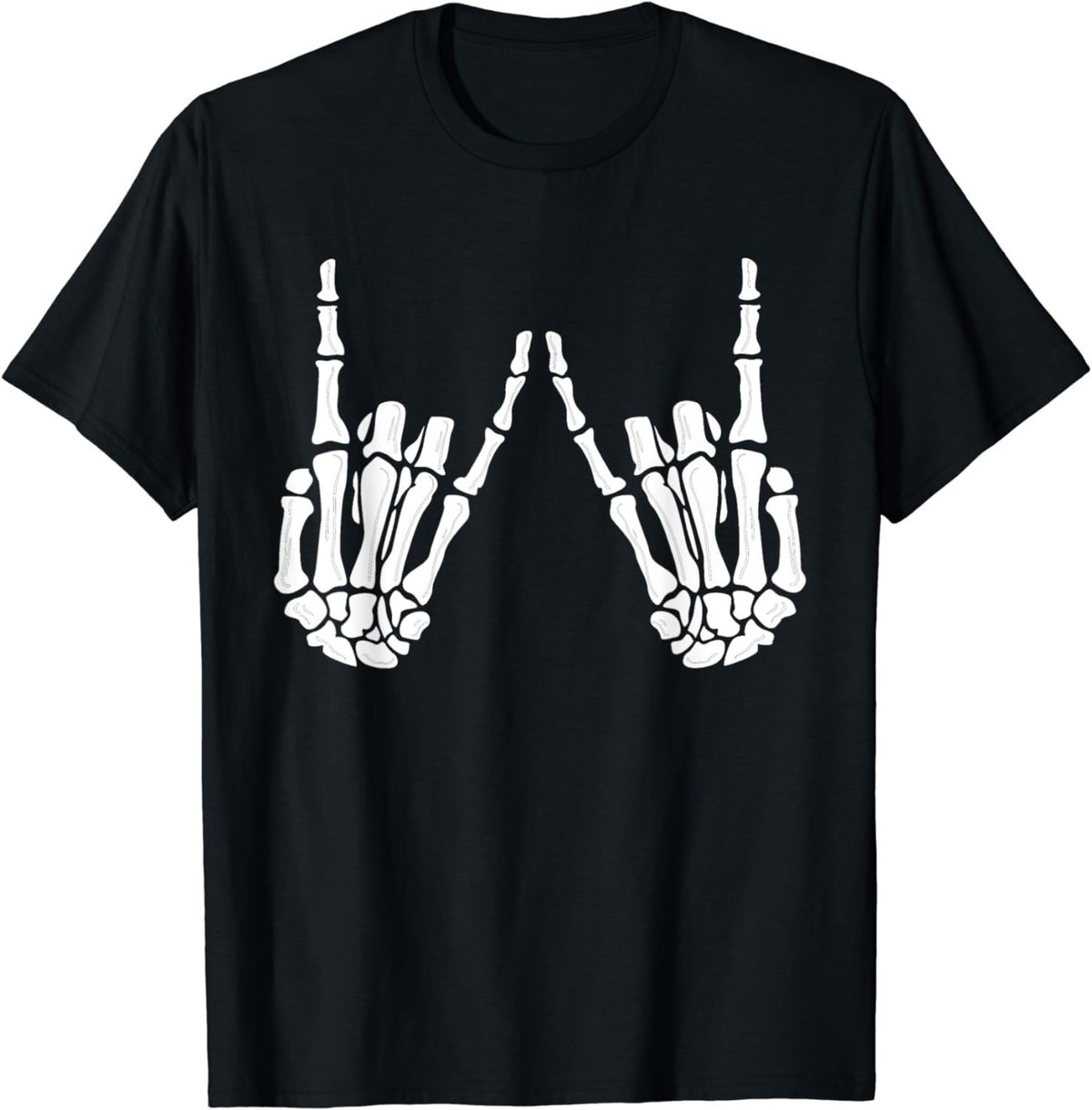 Skeleton Hand Gestures - Rock Skeleton Hands - Halloween T-Shirt