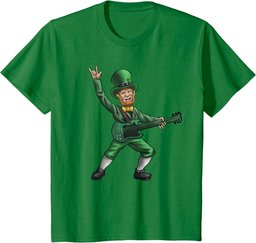 St Patrick's Day Rock and Roll Leprechaun Guitar Shirt T-Shirt