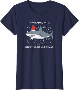 Christmas Shark Santa Hat |Xmas Santa Jaws |Funny Shark Pun T-Shirt