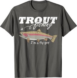 Mens I'm a Fly Guy Funny Fisherman Gift for Men Trout Fishing T-Shirt