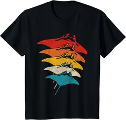 Manta Ray Vintage Retro Scuba Diving Fish Scuba Diver Gift T-Shirt