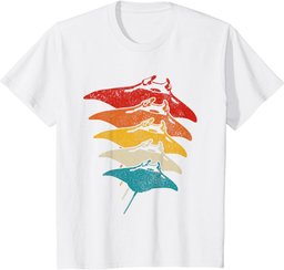 Manta Ray Vintage Retro Scuba Diving Fish Scuba Diver Gift T-Shirt