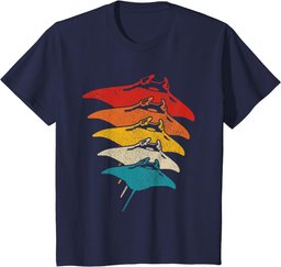 Manta Ray Vintage Retro Scuba Diving Fish Scuba Diver Gift T-Shirt