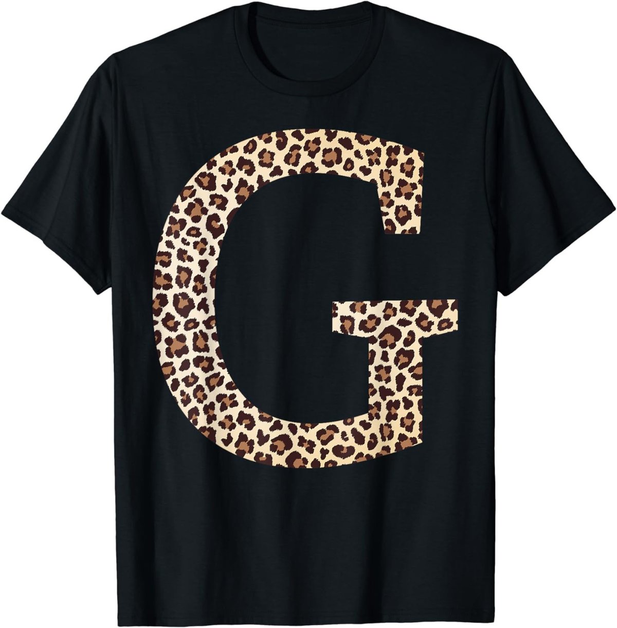 letter G leopard skin print pattern initial name monogram T-Shirt