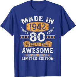 Made In 1942 80 Years Old Gifts 80th Birthday Gift For Men T-Shirt