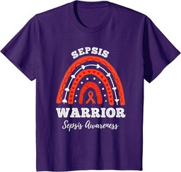 Rainbow Sepsis Warrior Sepsis Awareness Month T-Shirt