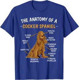 Funny Anatomy Of A Cocker Spaniel For Dog Lovers T-Shirt