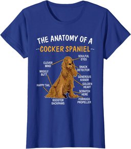 Funny Anatomy Of A Cocker Spaniel For Dog Lovers T-Shirt